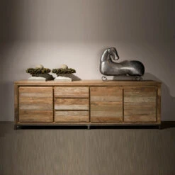 Teak Dressoir Met Wit