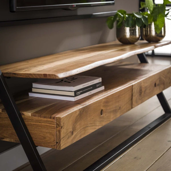 TV-meubel Industrieel Acacia Hout - Afbeelding 3