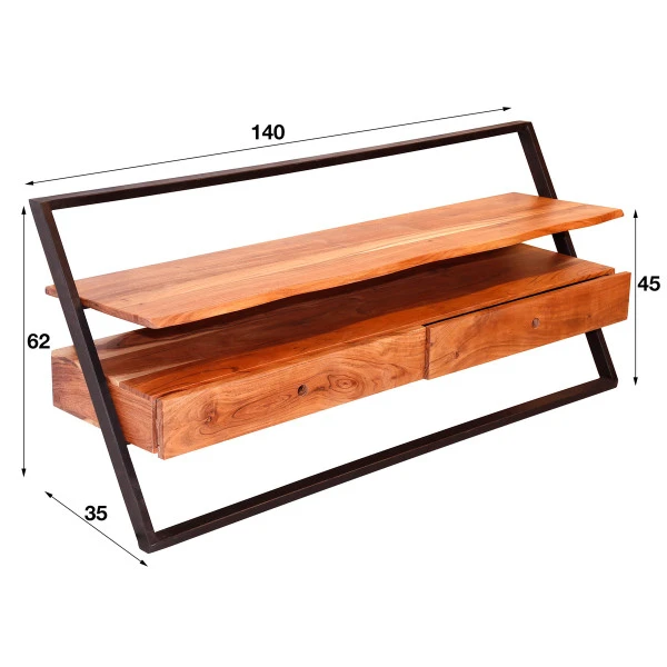 TV-meubel Industrieel Acacia Hout - Afbeelding 4