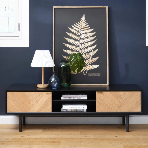 Tv-meubel Met Vissengraatpatroon