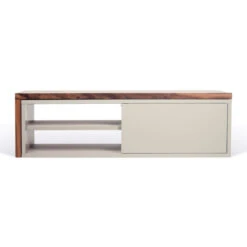 Tv-meubel Uitschuifbaar Mat Grijs