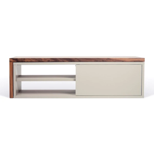 Tv-meubel Uitschuifbaar Mat Grijs