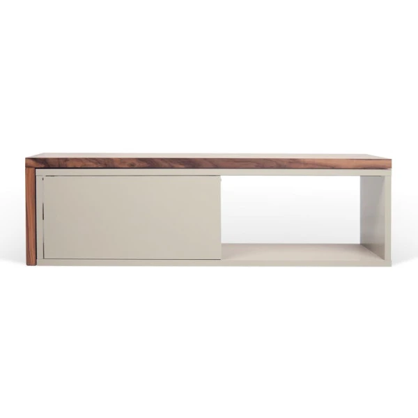 Tv-meubel Uitschuifbaar Mat Grijs - Afbeelding 3