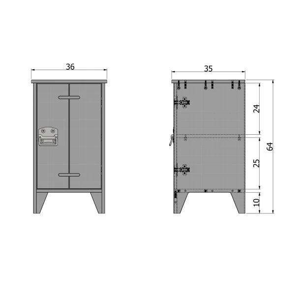 WOOOD Houten Nachtkastje - Afbeelding 3
