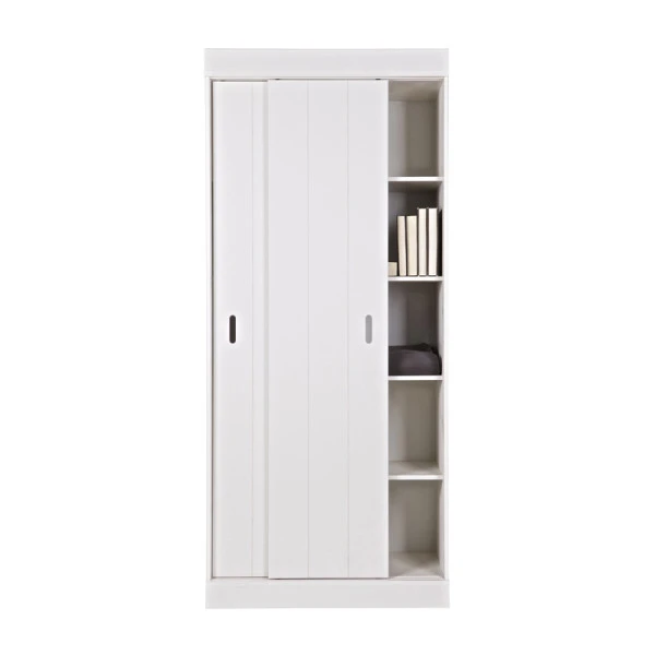 WOOOD Witte Kast Met Schuifdeuren - Afbeelding 2