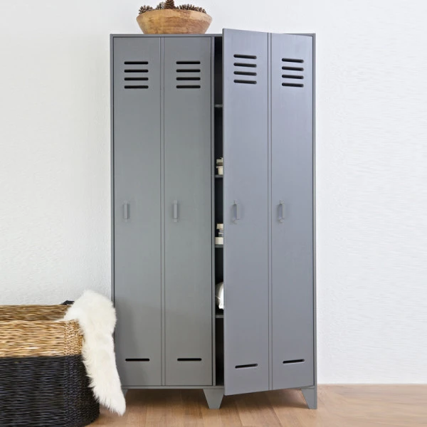 WOOOD Hoge Lockerkast Van Grenen - Afbeelding 6