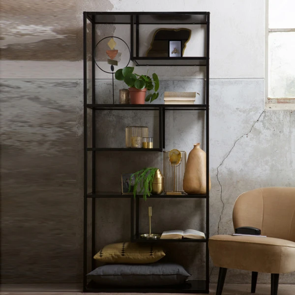 WOOOD Metalen Open Wandkast 85 Cm Breed - Afbeelding 4