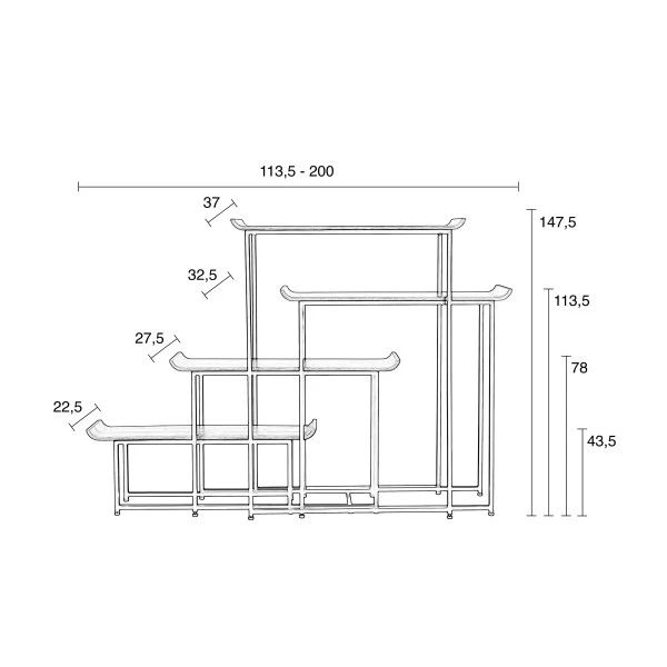 Zuiver Design Stelling Kast - Afbeelding 9