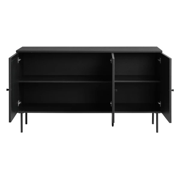 Zwarte Dressoir Met Rotan - Afbeelding 3
